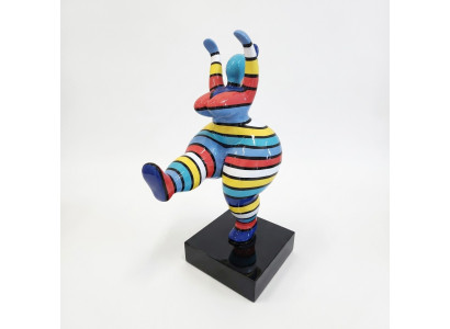 Abstrakte Designer Kunst 50cm Figur Statue Bunt Bemante Skulpturen Statuen Neu