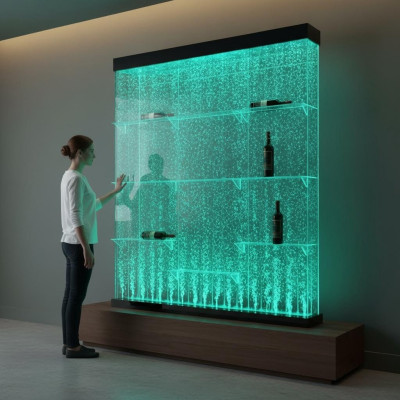 Theke Regale Designer Beleuchtet Led Wasser Wand Bar Regal Säule