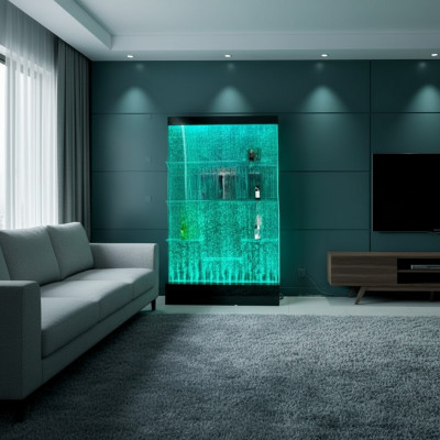Theke Regale Designer Beleuchtet Led Wasser Wand Bar Regal Säule