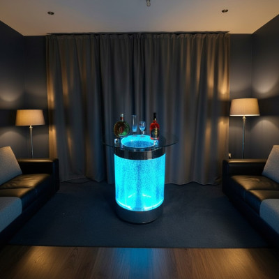 Led Bar Tisch Wasser Wand Bar Theke Regal Möbel Beleuchtete Couchtisch