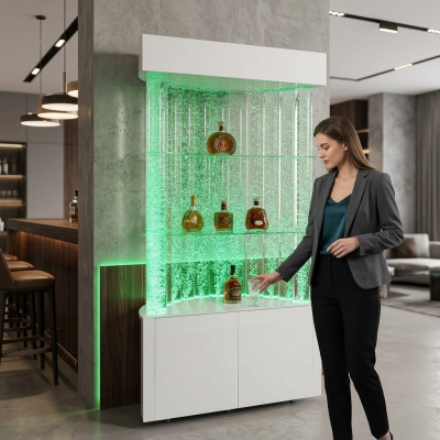 LED Regal Bar Wasser Wand Säule Deko Beleuchtete Wasserwände Bar Theke
