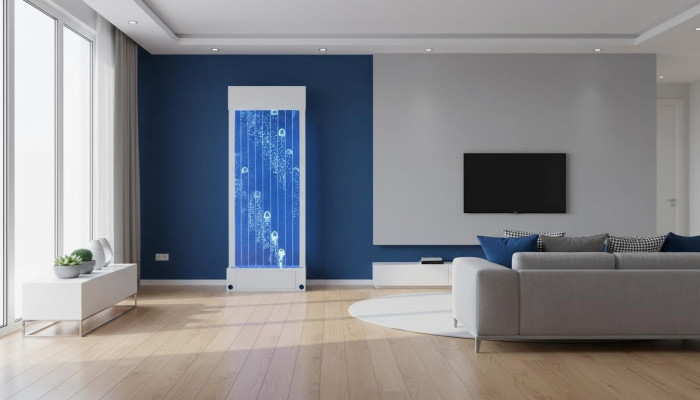 Trennwand Regal Schrank Wasserwand Säule Wände Waterwall LED