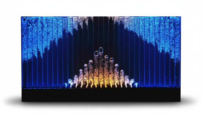 Moderne Trennwand Wasser Wände LED Wasserwand Dekorative Beleuchtete Wand