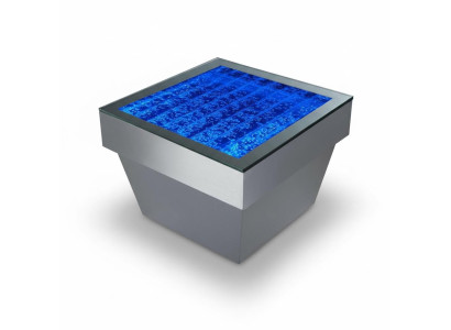 Design Tisch Couchtisch Wasser Säulen Säule Dekor Water Sofa Tische LED
