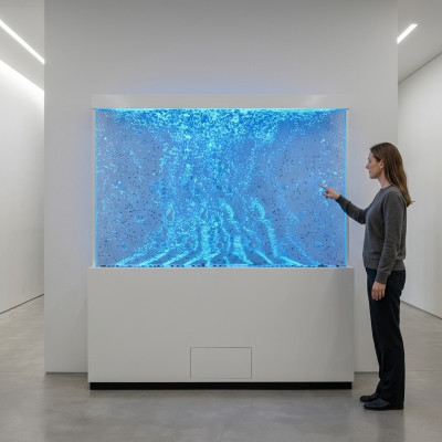 Moderne Trennwand Wasser Wände LED Dekorative Wasserwand Beleuchtete Wand