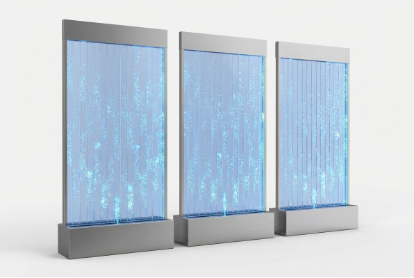 Wandpaneel Trennwand Wasser Wände Wand LED Wasserwand Design