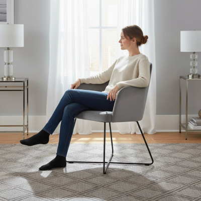 Design Stuhl Sitz Praxis Ess Zimmer Stühle Textil Stoff Polster Warte Kanzlei