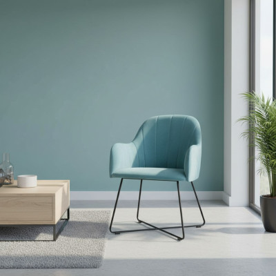 Design Stühle Stuhl Sitz Praxis Ess Zimmer Polster TextilStoff Warte Kanzlei
