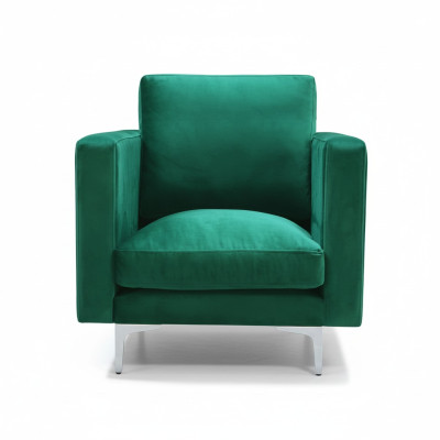 Sessel Stuhl 1x Esszimmer Fernseh Lounge Textil Sitz Grün Modern Polsterstuhl