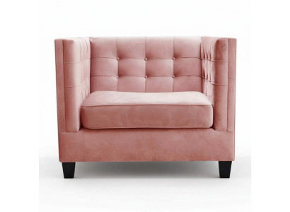 Stuhl 1x Esszimmer Fernseh Lounge Textil Sitz Sessel Chesterfield Polsterstuhl