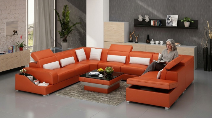 Leder Sofa Tische Schwarzer Couchtisch Glastisch Quadratischer Tisch