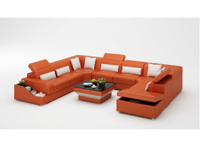 Leder Sofa Tische Schwarzer Couchtisch Glastisch Quadratischer Tisch