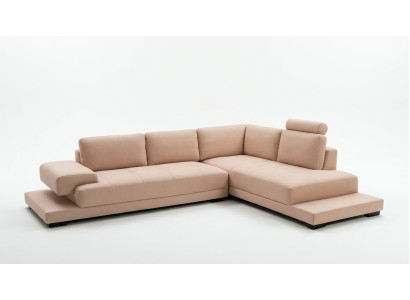 Ecksofa Leder Sofa Couch Polster Eck Sitz Wohnlandschaft Garnitur