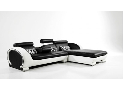 Ecksofa Sofagarnitur Leder Sofa Couch Ecke Polster Hocker Set Komplett