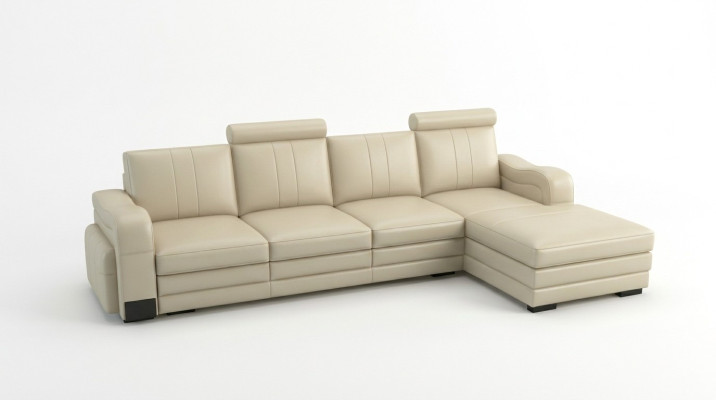 Leder Modern Couch Wohnlandschaft Ledersofa Sofagarnitur Sofa L-Form