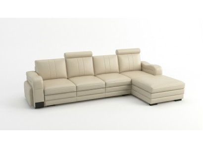 Leder Modern Couch Wohnlandschaft Ledersofa Sofagarnitur Sofa L-Form