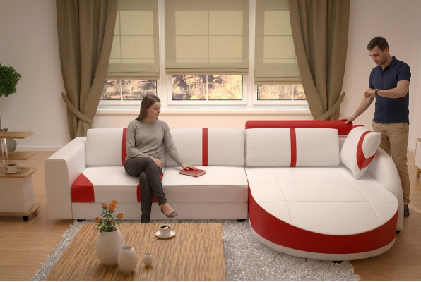 Eckcouch Eckgarnitur L Form Sofa Ecksofa Dekorative Garnitur Polster Couch