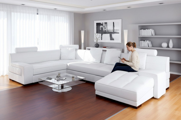 Wohnlandschaft Ecksofa Sofa Couch Polster Sitz Garnitur Sofas Couchen
