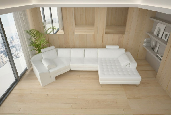 Designer Wohnzimmer Ecksofa Couch Polster Sitz Ecke Garnitzur Ledercouchen