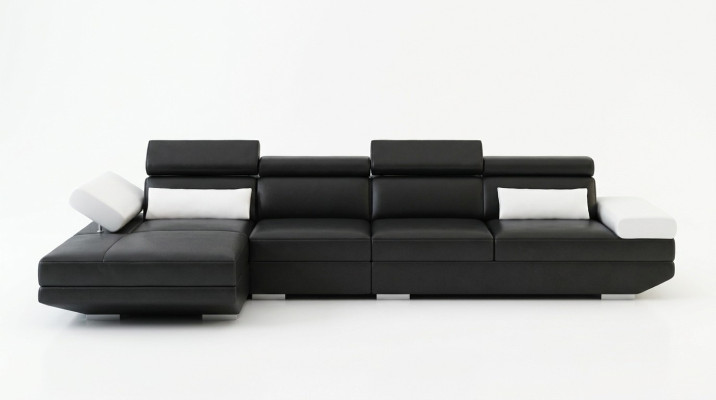 Ledersofa L-Form Couch Wohnlandschaft Ecksofa Garnitur Design Modern