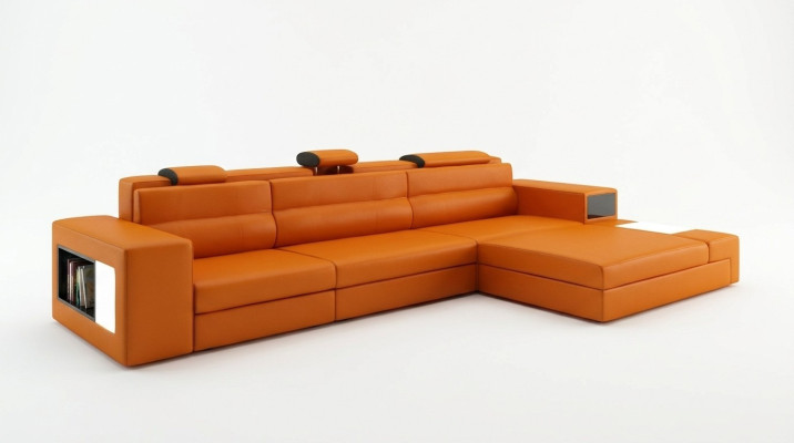Designer Sofa Couch Garnitur Ecksofa mit Hocker Wohnlandschaft Polster
