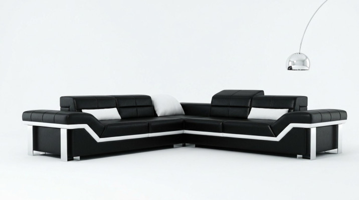 Ledersofa L-Form Couch Wohnlandschaft Ecksofa Garnitur Design Dekor Modern
