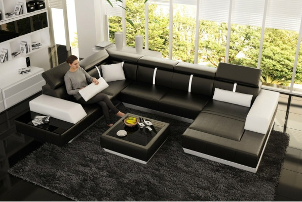 Sofa Wohnlandschaft U Form Ecksofa Couch Garnitur Polster U Form