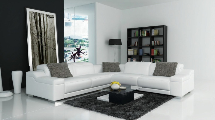 Ecksofa Sofa Couch Polster Wohnlandschaft Leder Eck Deko Sofas Garnitur
