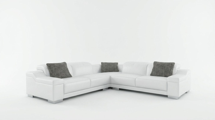 Ecksofa Sofa Couch Polster Wohnlandschaft Leder Eck Deko Sofas Garnitur