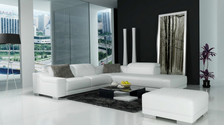 Designer Sofa Garnitur Couch Ecksofa mit Hocker Wohnlandschaft Polster