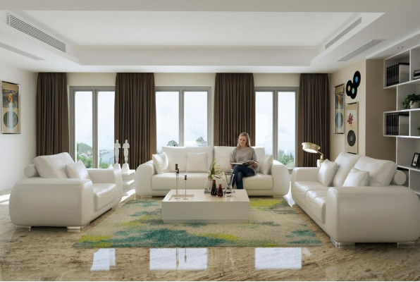 Modern Sofagarnitur 3+2+1 Sitzer Set Design Sofa Polster Couchen Couch