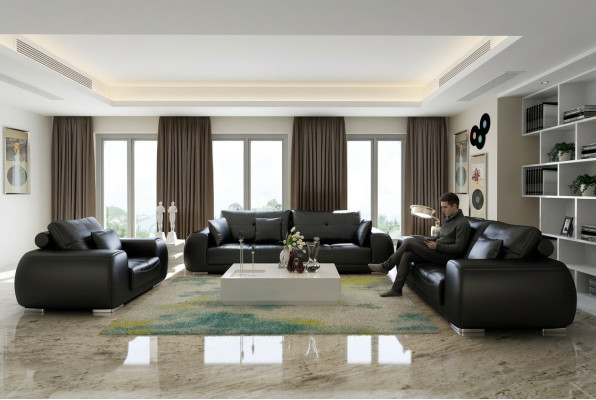 Ledersofa Couch Wohnlandschaft Garnitur Modern Sofa Garnituren neu