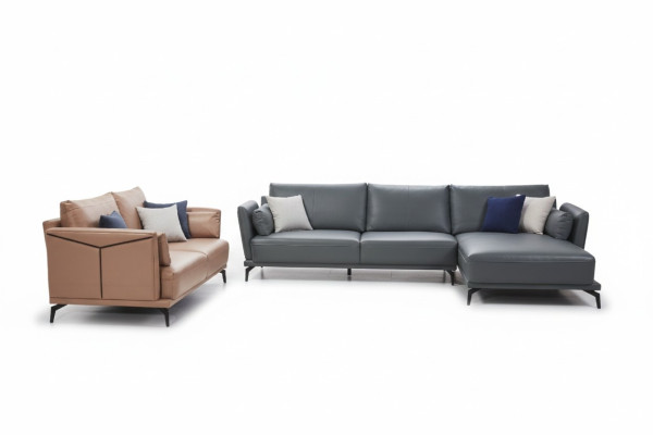 Moderne Sofa Eckgarnitur L Form Polster Sitz Ecke Couch 2 Sitzer Gruppe