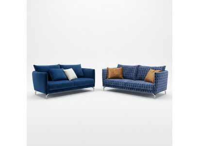 Design Polster Luxus Sitz Sofa Couch Textil Sofa 2 Sitzer Neu