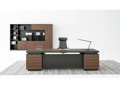 Eckschreibtisch Kabelkanal Home Office Tisch groß Chef Tische Schreibtisch