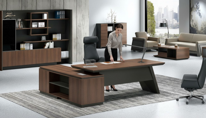 Büro Einrichtung Tisch mit Schubladen Arbeitszimmer Home Office
