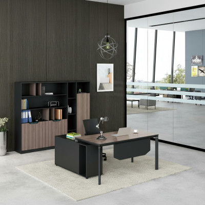 Home Office Schreibtisch mit Regal Büroeinrichtung Möbel Schreibtisch