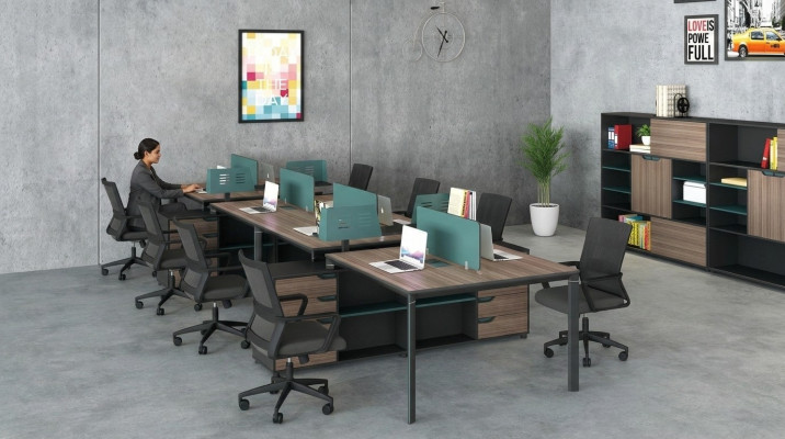 Büro Möbel Einrichtung Ausstattung Tisch Callcenter 2 Arbeitsplätze