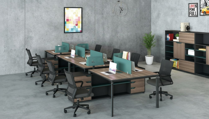 Büro Möbel Einrichtung Ausstattung Tisch Callcenter 2 Arbeitsplätze