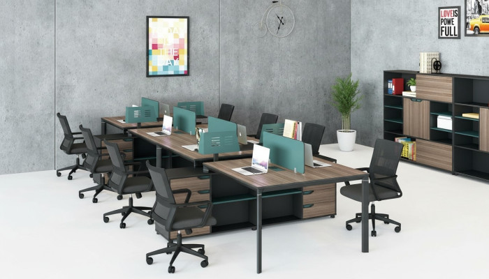 Büro Möbel Einrichtung Ausstattung Tisch Callcenter 2 Arbeitsplätze