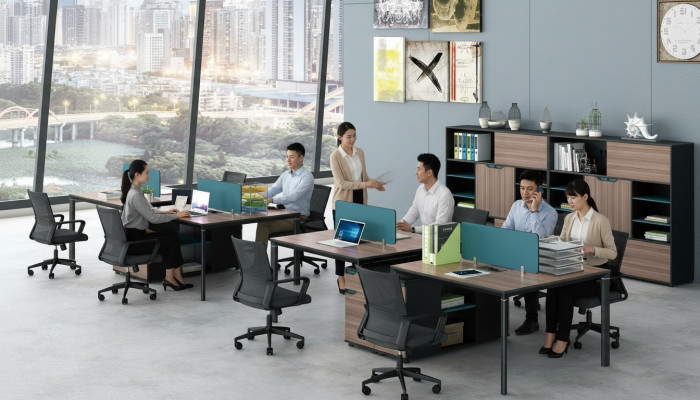 Büro Möbel Einrichtung Ausstattung Tisch 2 Arbeitsplätze Schreibtisch