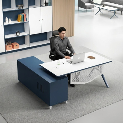 Schreibtisch mit Regal Home Office Deko Büroeinrichtung Möbel Schreibtisch