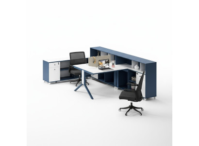 Schreibtisch Regal Doppelter Arbeitsplatz Büro Einrichtung Möbel