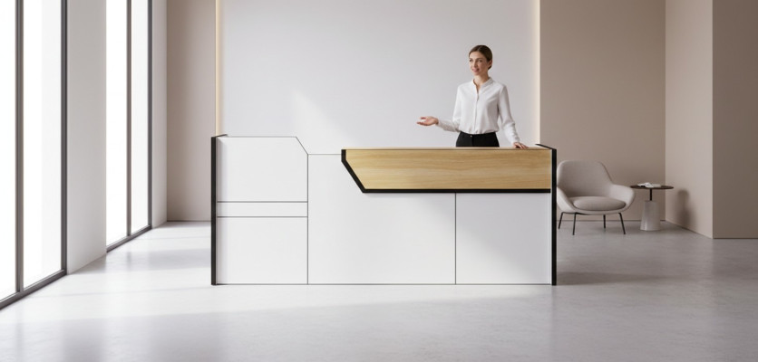 Empfangstheke Rezeption Tresen Praxis Büro Messe Empfang Hotel Tische 280x80cm
