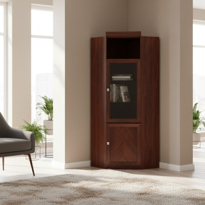 Eckschrank Schrank Holzschrank Bücherschrank Schrankkommode Büro Kleiderschrank