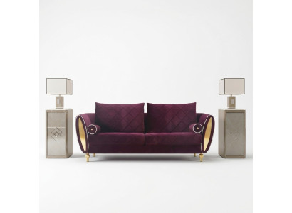 Sofa 3 Sitzer Sofas Couch Polster Garnitur Metall Design Moderne Couchen