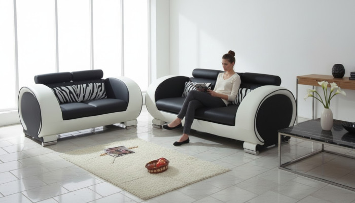 Design Couchen Sofas Polster 32 Sitzer Set Sofagarnitur Sofa Leder Garnituren
