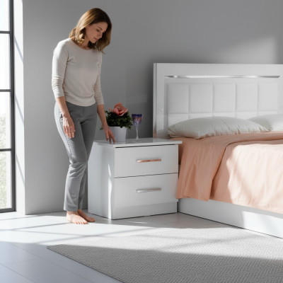 Design Nacht Tisch Konsole Metall Glanz Tische Konsolen Schlaf Zimmer Beistell