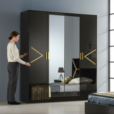 Klassische Schränke Schrank Schrankwand Kleiderschrank Schlafzimmer Möbel Neu