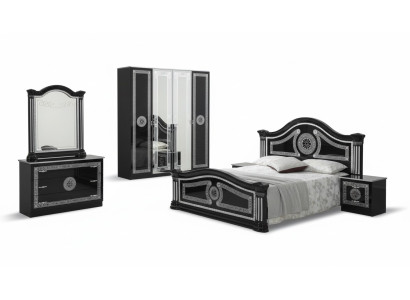Schlafzimmer Komplett Set Königliches Stil Modrern Bett Nachttisch 6 tlg. Neu